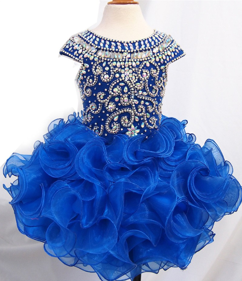 Flower Girl Dresses Royal Blue Ruffled Toddler Girl Dress Flower Girl Dresses For Weddings Girls Formal Party Dresses