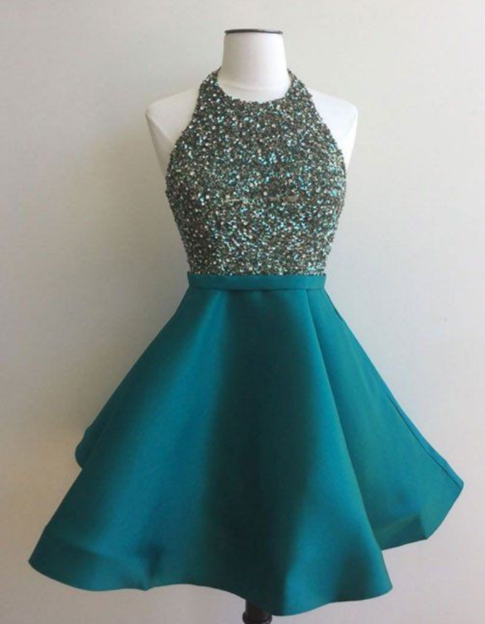 Homecoming Dresses,sequin Short Green Prom Dress, Homecoming Dress