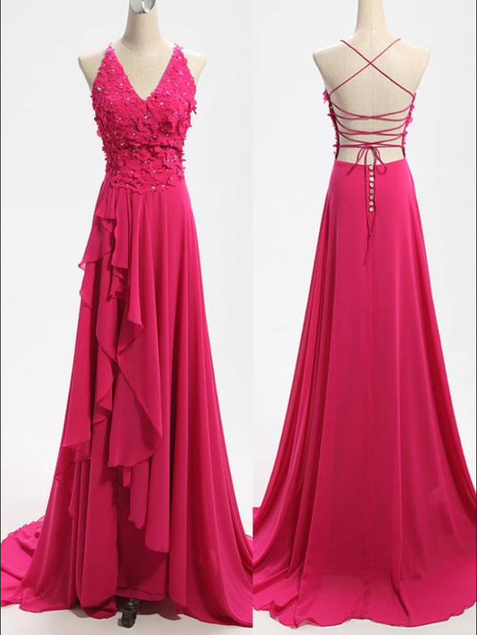 Charming Prom Dress,backless Prom Dress,beaded Prom Dress,fashion Prom Dress,sexy Party Dress, Style Evening Dress