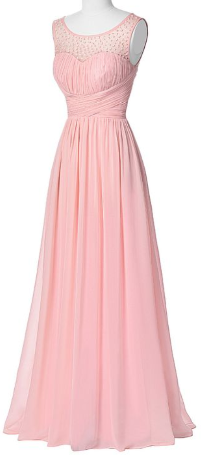 Pink Prom Dress,bead Prom Dress,maxi Prom Dress,fashion Prom Dress,sexy Party Dress, Style Evening Dress
