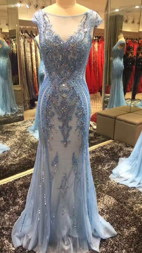 Prom Dresses,long Evening Dresses,prom Dresses,blue Evening Dress