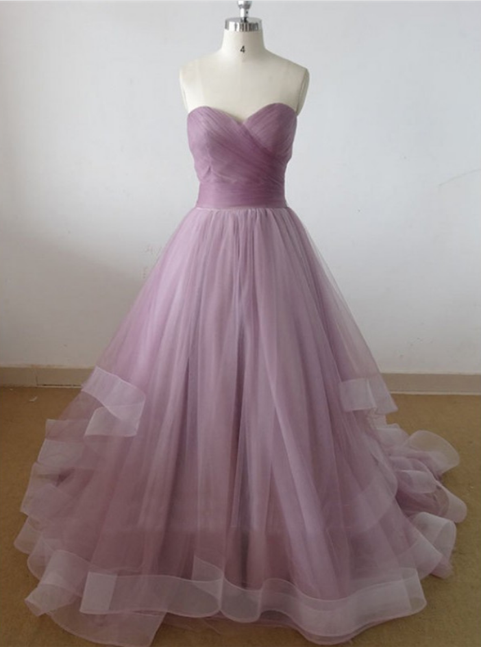 Dusty Rose Prom Dress A-line,long Homecoming Dress, Back To Schoold Party Gown