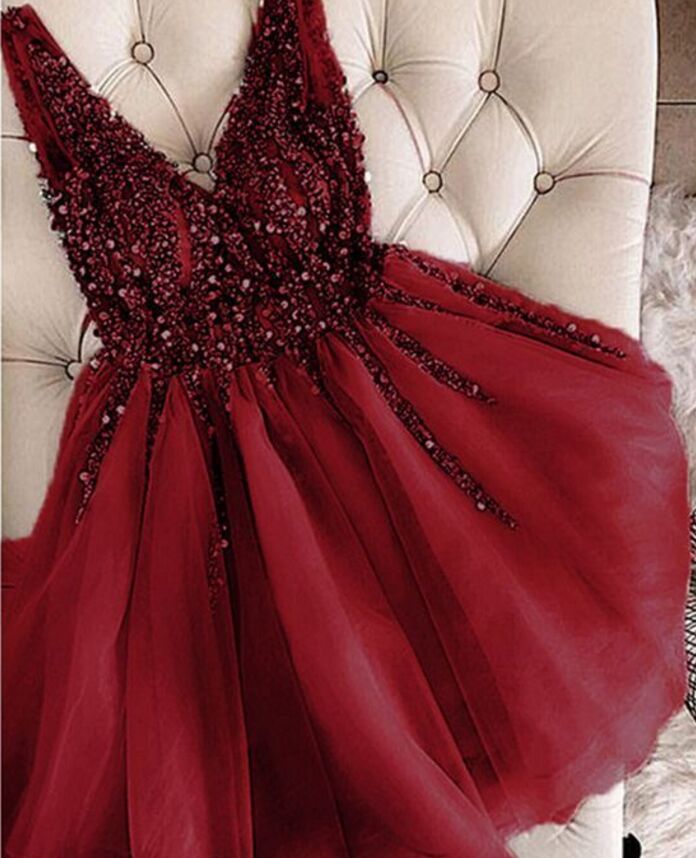 Burgundy Short Homecoming Dress Prom Dresses Girls Junior Graduation Gown