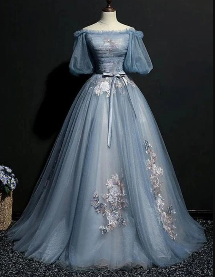 Tulle Dress for Women Puffy Prom Dress Long Sleeve Formal Dresses