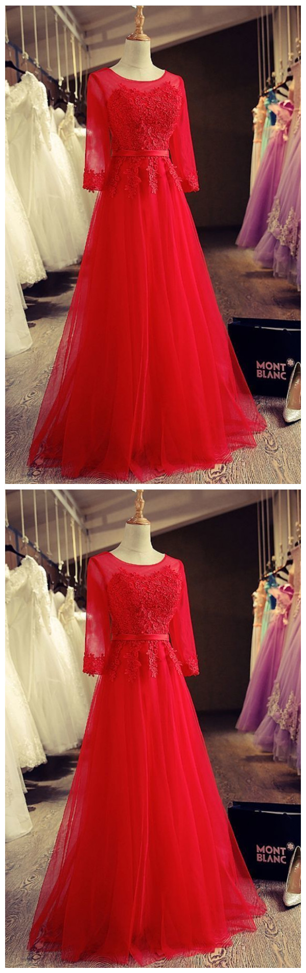 Charming Prom Dress,red Tulle Prom Dresses