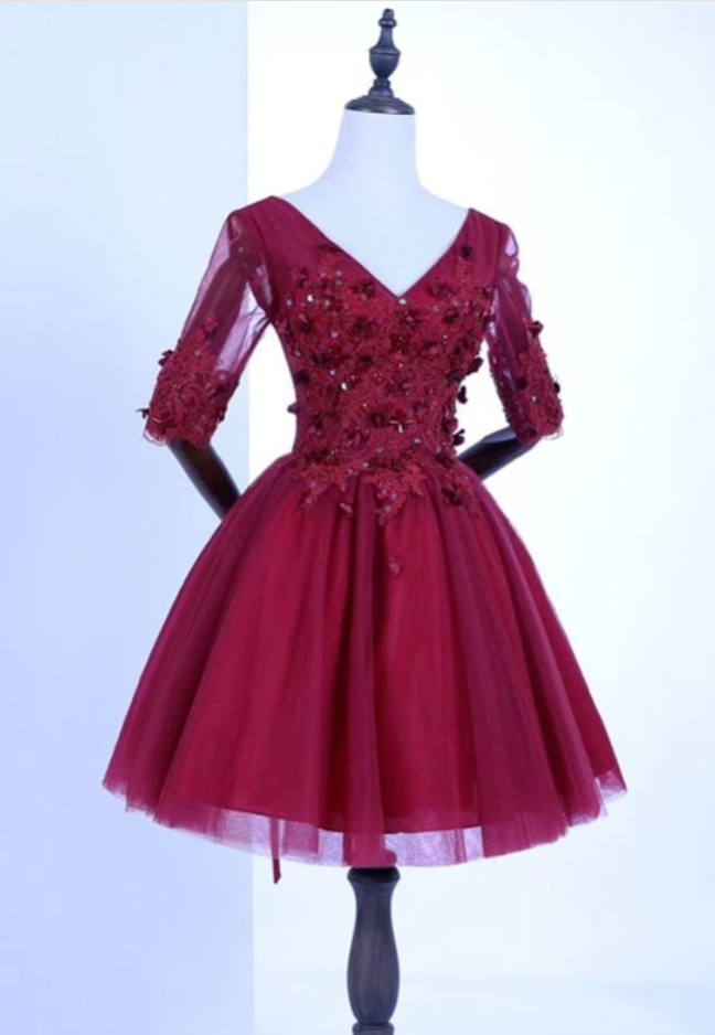 Lace Beaded Homecoming Dresses
