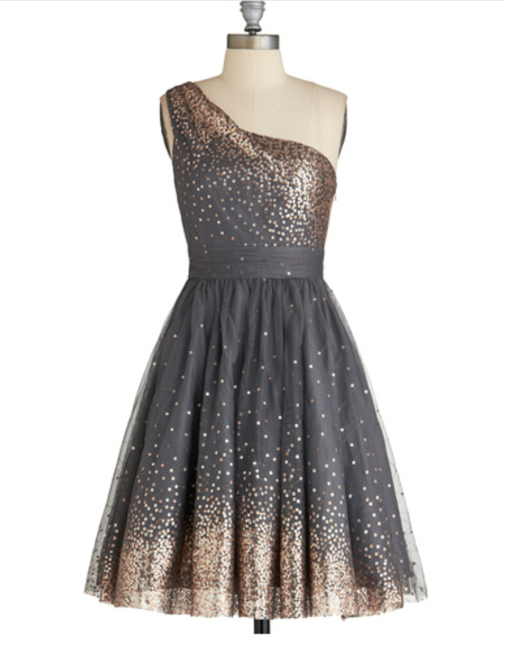 Beautiful One Shoulder Gradient Beaded Short Party Dress, Homecoming Dresses , Formal Dress