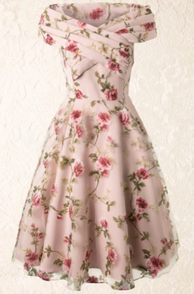 Floral Homecoming Dress Lace Homecoming Dress