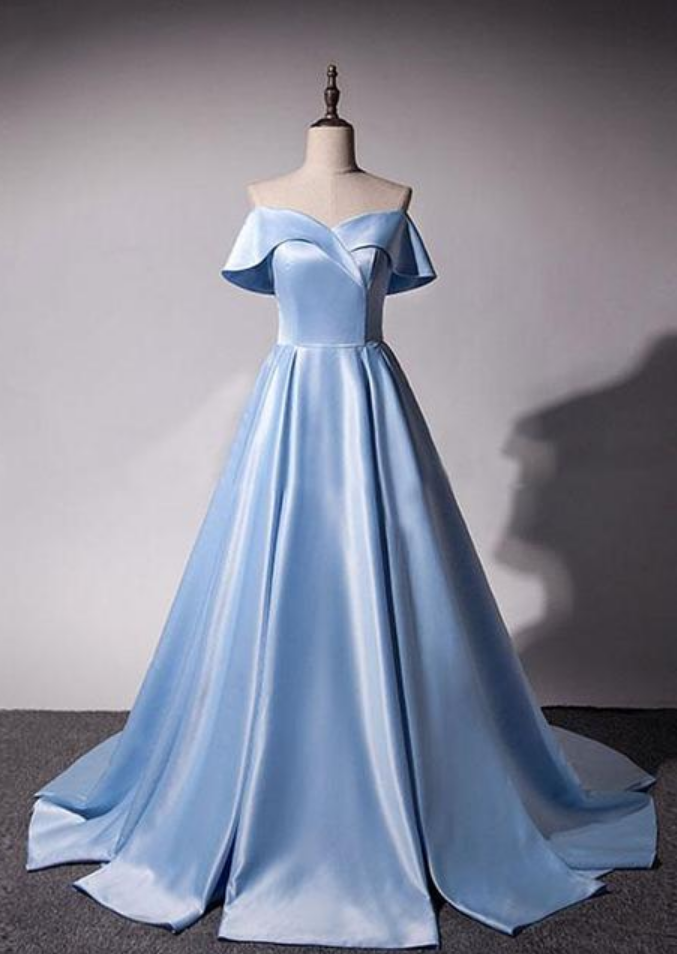 Satin Long Prom Dress, Evening Dress