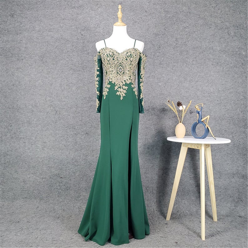 Spaghetti Straps Prom Dress,prom Dress Burgundy,prom Dress Mermaid,split Prom Dress,prom Gown Black,prom Dress Green,prom Dress With Sleeves