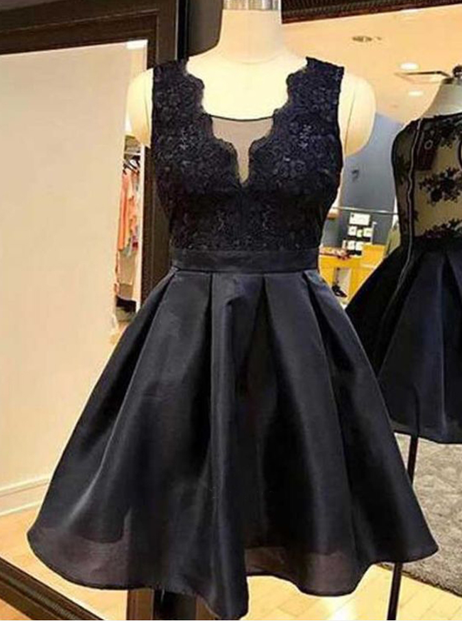 Sheath Homecoming Dresses 16th Birthday Outfits,Black Girl Short Club Dress Y642