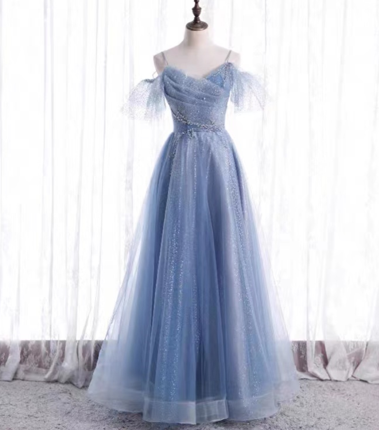 Halter Evening Dress, Shiny Star Prom Dress, Noble Fairy Dress,custom Made