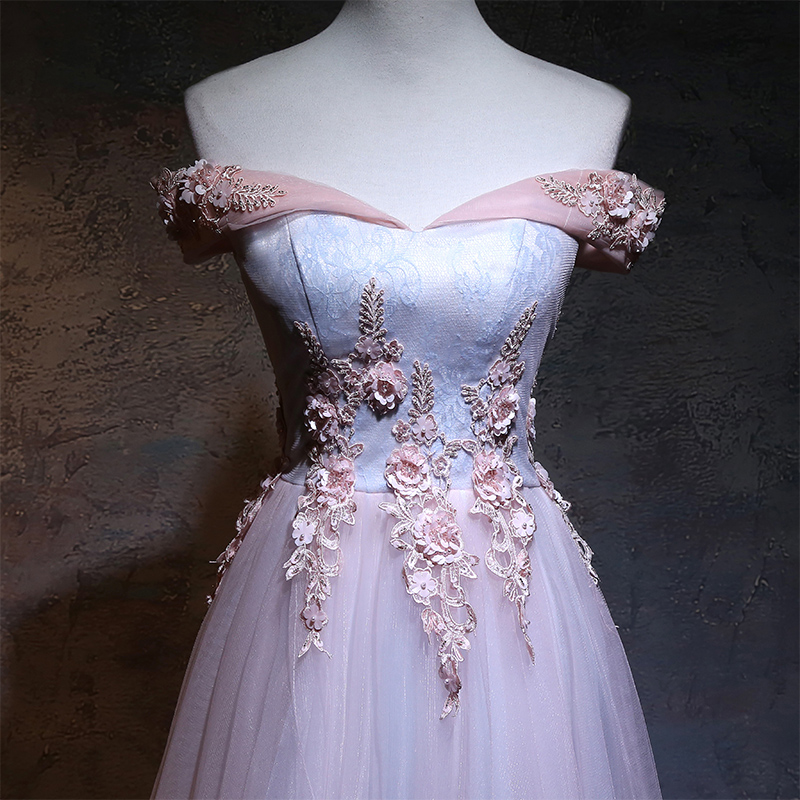 A-Line/Princess Cocktail Dresses Off Shoulder 3/4 Sleeves Satin Floral Print