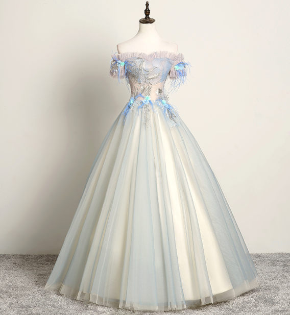 Color Wedding Dress One Shoulder Super Fairy Puffy Skirt Long Dress