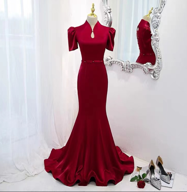 burgundy fishtail dress Fishtail Tango Dress main image 1