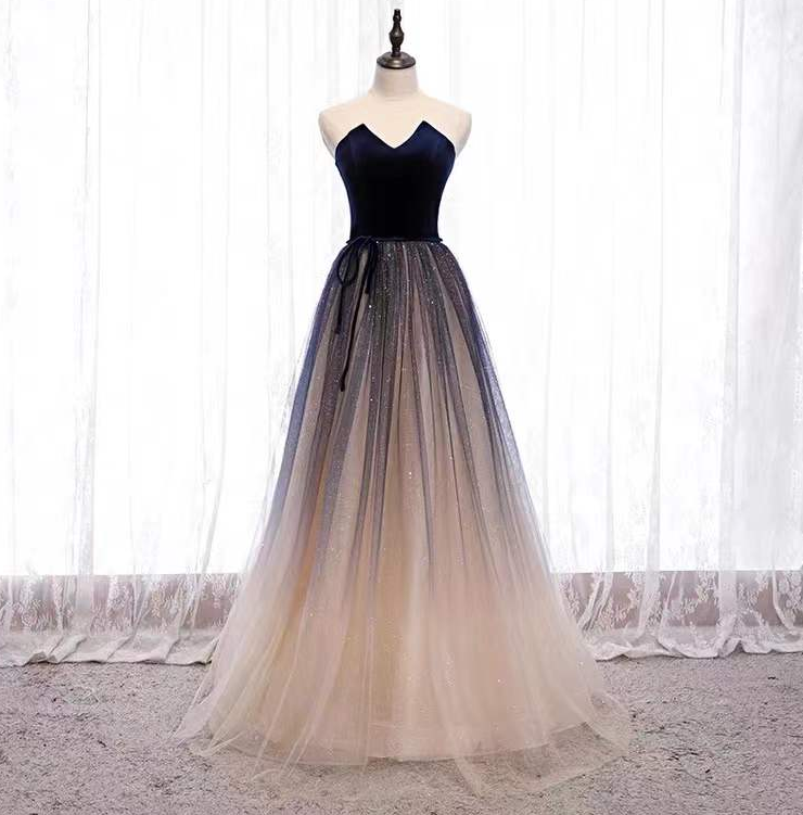 Strapless Evening Dress, Fairy, Prom Dress, Temperament Dress,custom Made