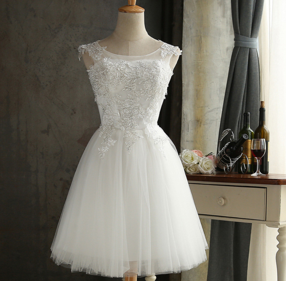 Homecoming Dresses, Bridesmaid Dress Short Slim Dress Sister Skirt Korean Evening Dress