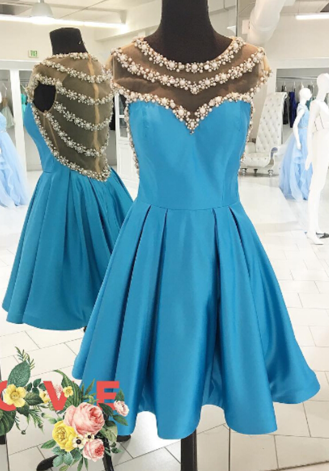 Prom Dress,blue Women Dresses,homecoming Dresses, Cute Dresses,party Dress,short Prom Dress