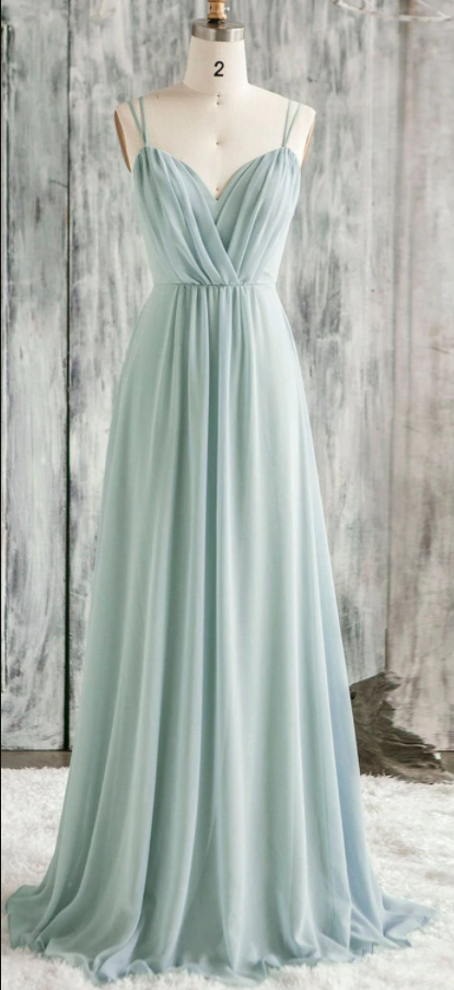 Prom Dresses,a Line Chiffon Lace Long Prom Dress, Lace Bridesmaid Dress