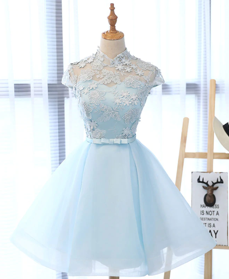 Homecoming Dresses,cute Lace Tulle Short Prom Dress. Cute Homecoming Dress