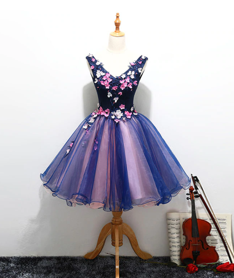 Homecoming Dresses,V Neck Short Prom Dress, Cute Homecoming Dress