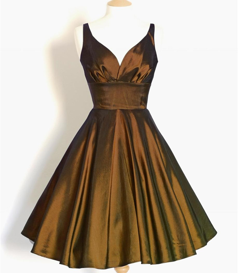 short taffeta bridesmaid dresses Vintage Green Chiffon Bridesmaid Dress Short Formal Dress W/Flutter Sl –  DaisyFormals-Bridesmaid and Formal Dresses in 59+ Colors main image 1