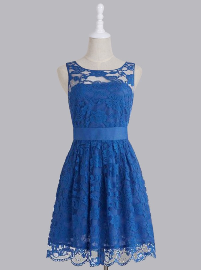 Charming Prom Dress,blue Lace Prom Dress,mini Prom Party Dress,cute Prom Dress