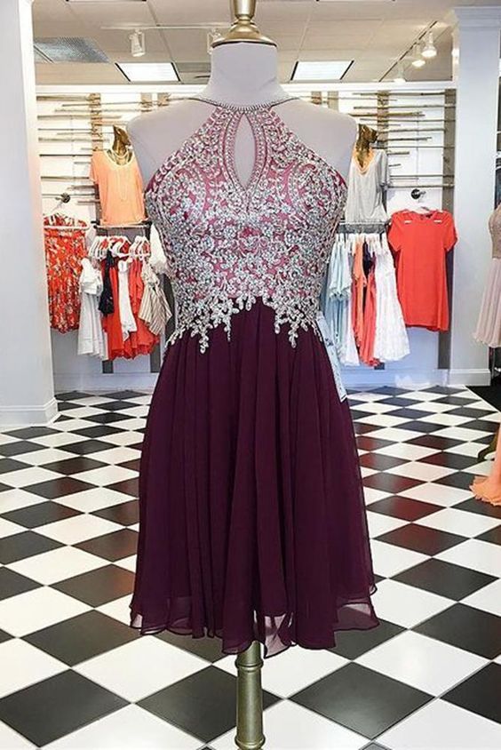 Short Prom Dresses with Appliques and Beading,homecoming Dress,Party dress,evening Dresses