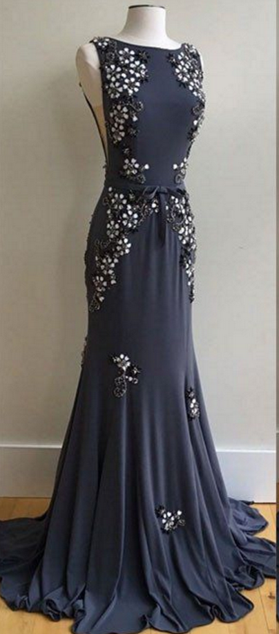 Elegant A-line Formal Prom Dress, Chiffon Beautiful Long Prom Dress, Banquet Party Dress