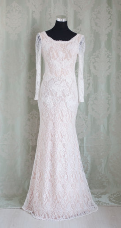Lace Formal Prom Dress, Beautiful Long Prom Dress, Banquet Party Dress