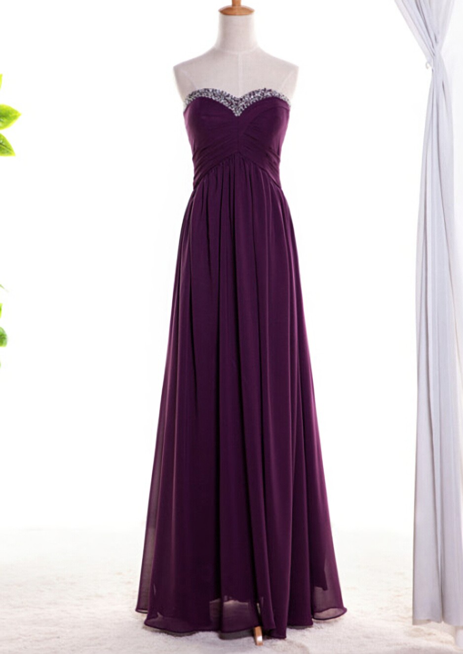 Elegant Chiffon Sleeveless Formal Prom Dress, Beautiful Long Prom Dress, Banquet Party Dress
