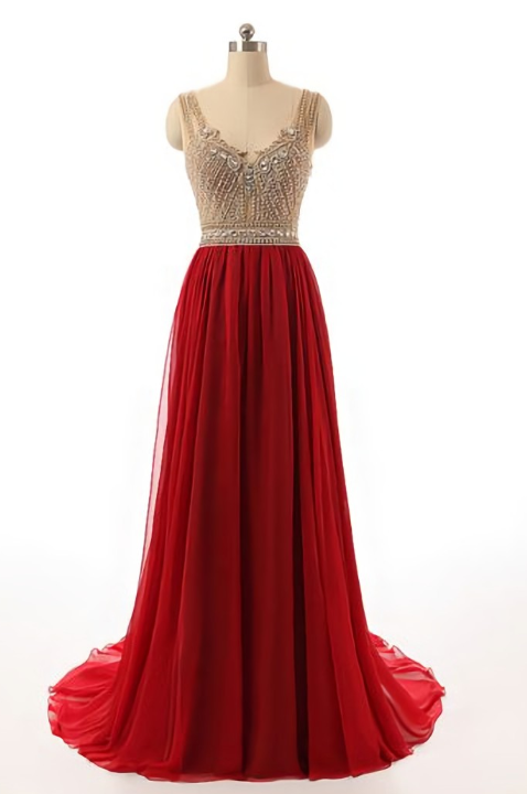 jersey a line bridesmaid dress V Neck Sequin Chiffon Wedding Bridesmaid Evening Prom Dress 14 / Burgundy