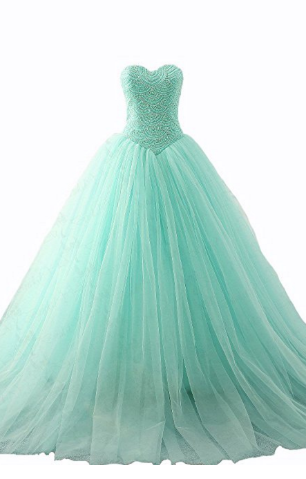 Ball Gown Evening Prom Dress Sweetheart Beading Quinceanera Dresses