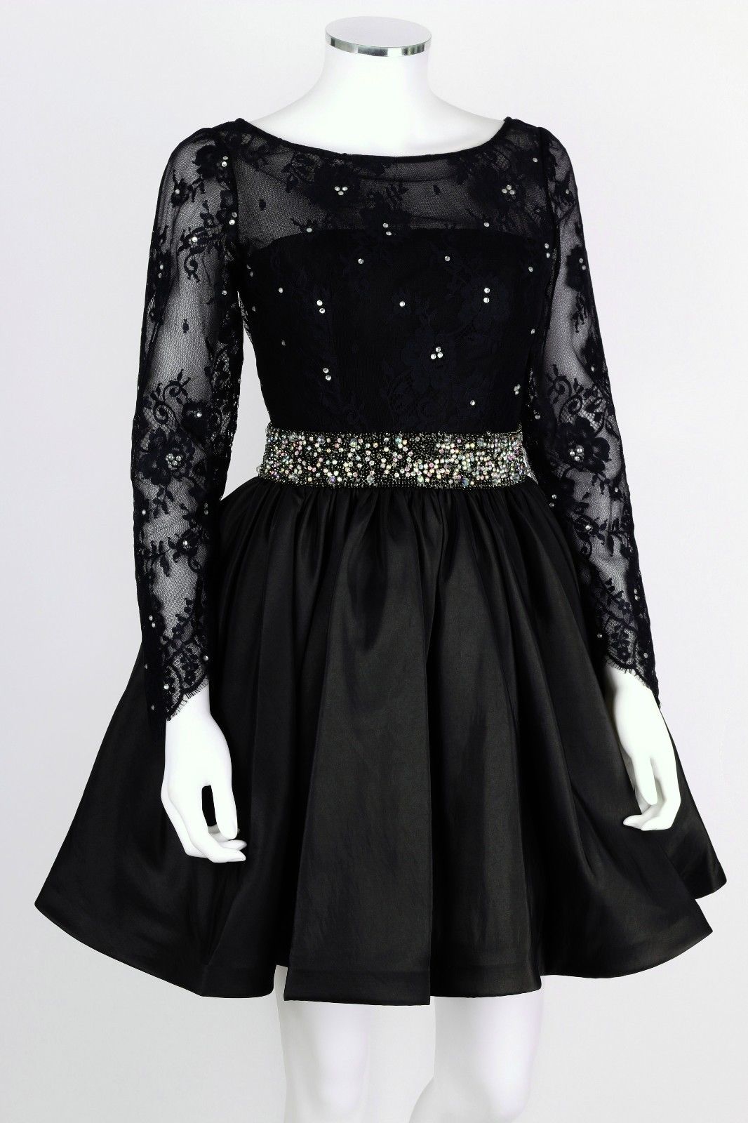 A-Line Black Tulle Lace Long Prom Dress, Black Formal Graduation Dress –  shdress