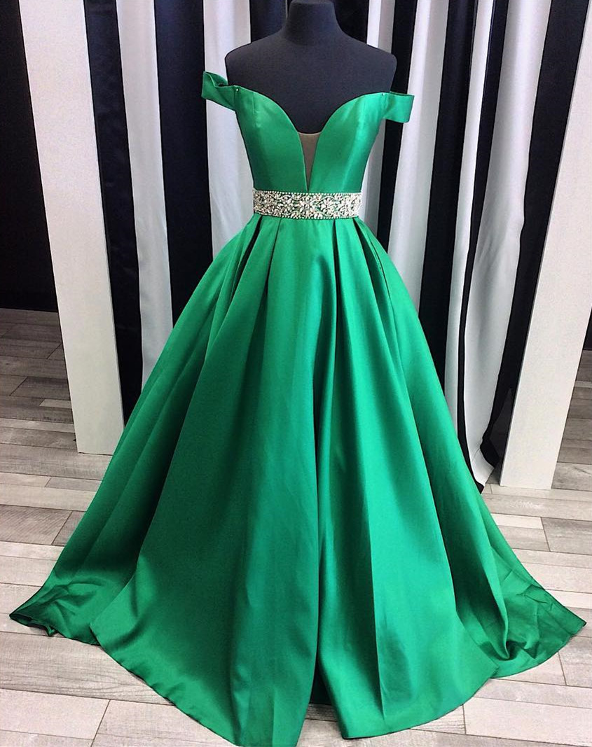 Prom Gowns,charming Evening Dresses, Charming Prom Dresses,o-neck Prom Dress,beading Prom Dress