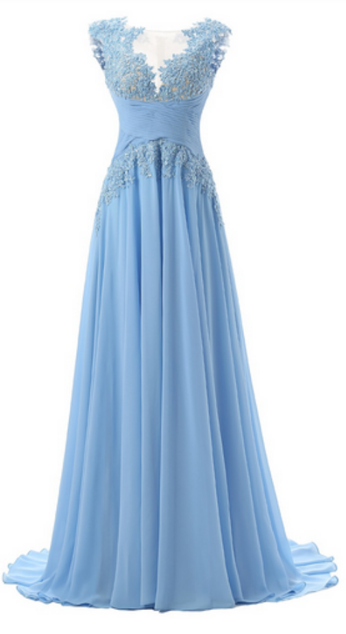 Bateau Neckline Chiffon Ruched Floor-length Dress Ink Blue