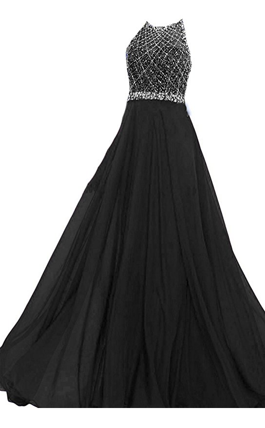 Gorgeous A Line Long Prom Dreses Sexy Open Back Beaded Evening Gowns Prom Dresses On Luulla 