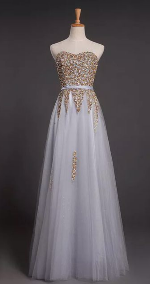Charming Prom Dress,Tulle Prom Gown,Beading Evening Dress,A-Line Prom Gown   cg9447