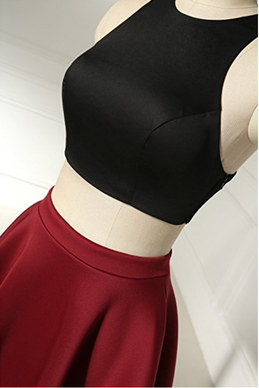 Maroon Crop Top and Pleated Skirt Lehenga with Mirror and Zardosi Handwork main image 1