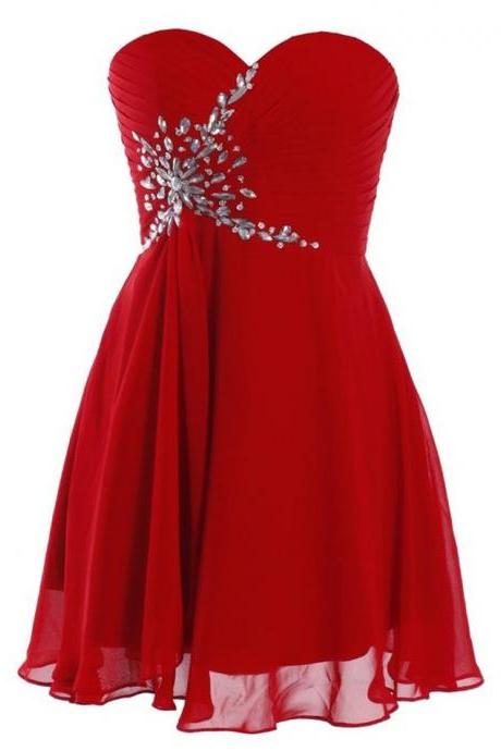 Ladies Cocktail Dresses Prom Homecoming Dresses Red Short Dress