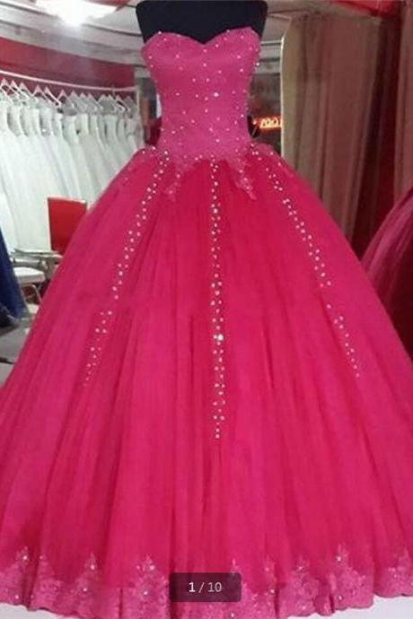 Pageant Dresses For Women Vestido Formatura Longo Pink Ball Gown Prom Dresses Custom Made
