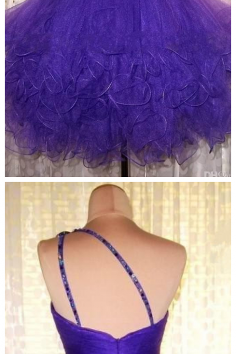 Homecoming Dresses,one Shoulder Homecoming Dresses,sweetheart Homecoming Dresses,organza Homecoming Dresses,rhinestone Homecoming Dresses,