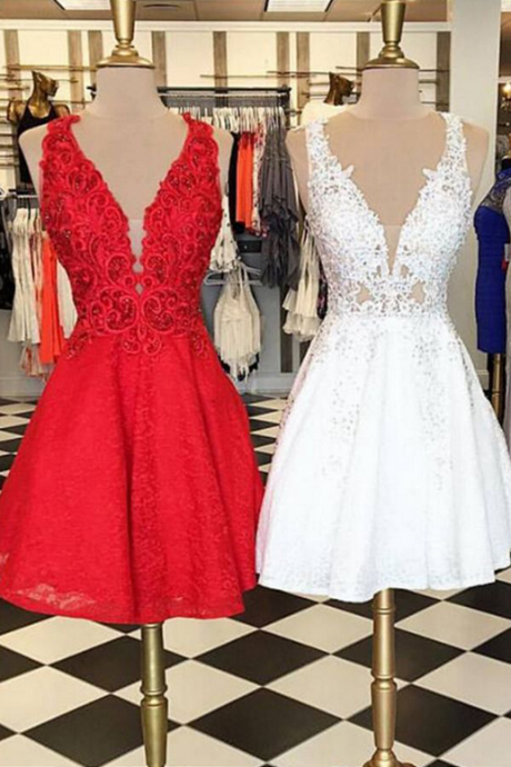 Lace Homecoming Dresses,v-neck Homecoming Dresses,homecoming Dress,homecoming Dresses