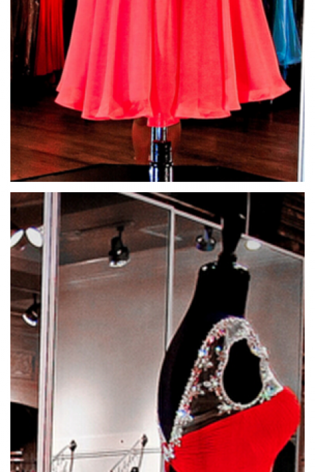 Red Homecoming Dress,Necklace Line Homecoming Dress,Homecoming Dresses
