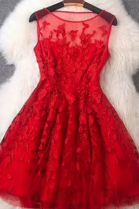Homecoming Dresses,red Homecoming Dresses,lace Homecoming Dresses, Homecoming Dress,sleeveless Homecoming Dress,juniors Homecoming Dress