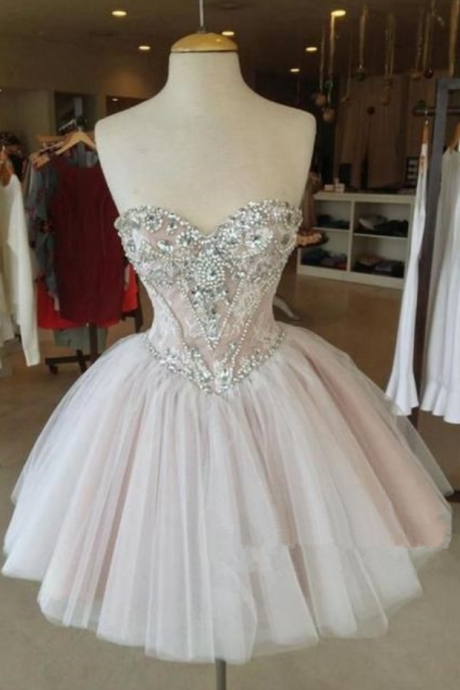 Fashion Ball Gown Sweetheart Short Homecoming Dress With Beading