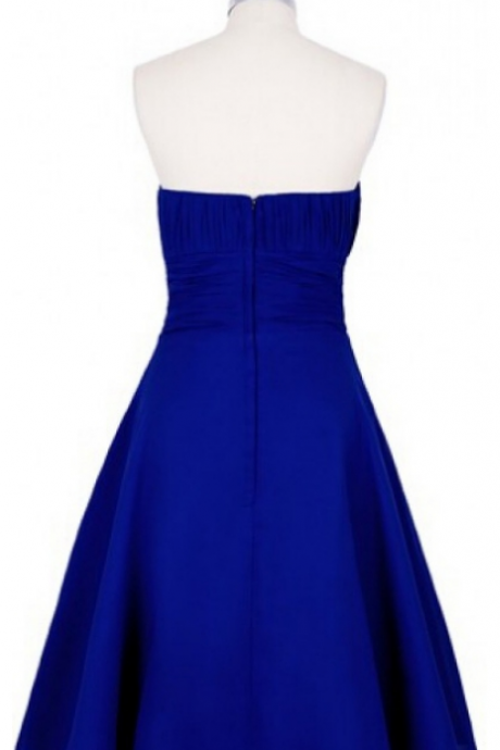 Short Sleeveless Zipper Strapless Chiffon Short/mini Homecoming Dress Dresses