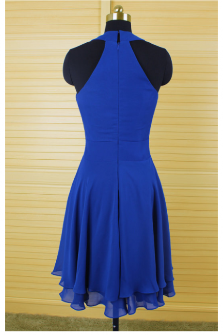 Chiffon Short Homecoming Dress,royal Blue Homecoming Dresses