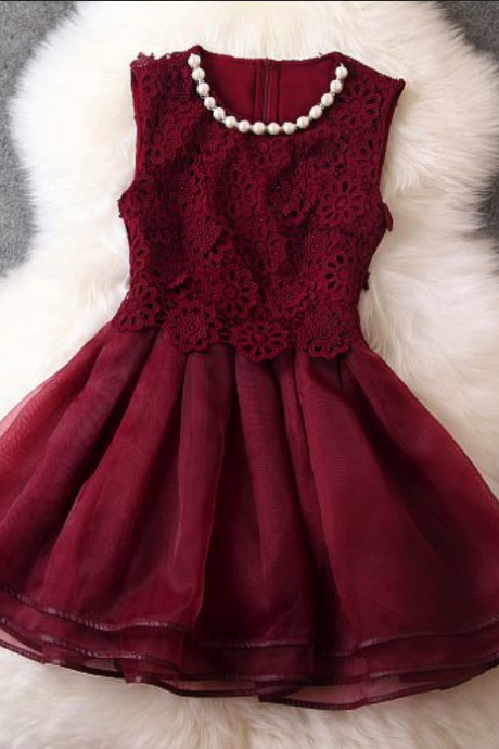 Homecoming Dresses,dark Red Homecoming Dresses With Appliques,juniors Homecoming Dresses,homecoming Dresses With Pearls