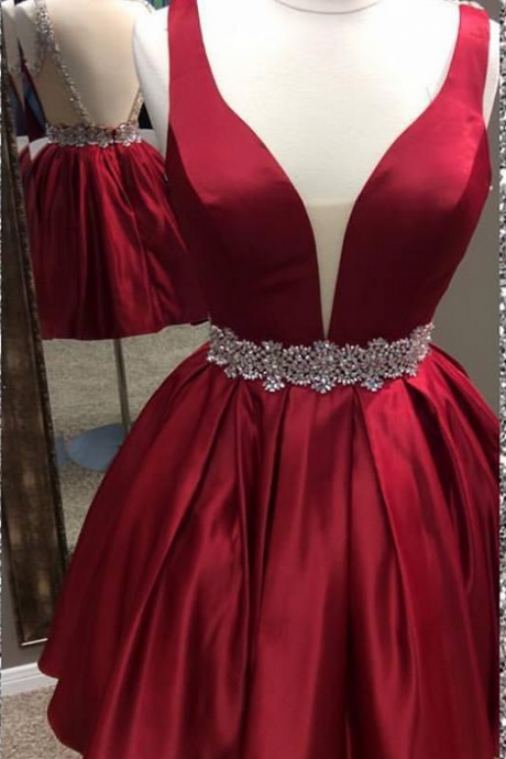 Sexy Homecoming Dresses,a-line Homecoming Dresses,beaded Homecoming Dresses,backless Homecoming Dresses,short Prom Dresses,party Dresses